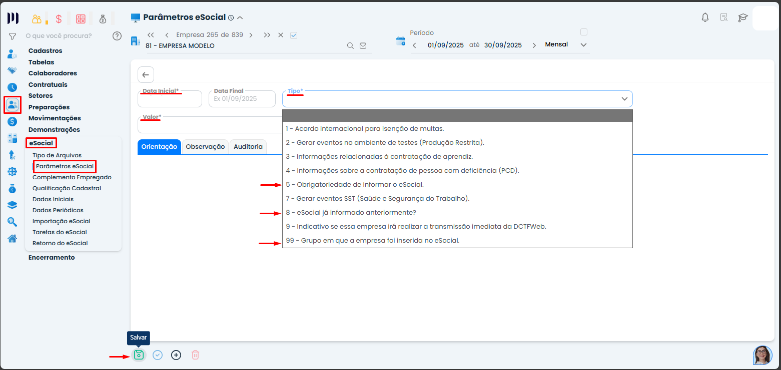 Essa imagem mostra como você deve preencher os campos.