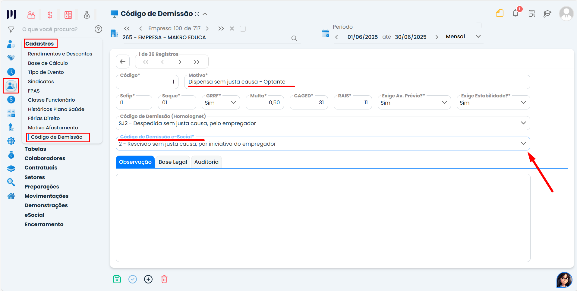 Essa imagem mostra os campos que você deve ajustar.