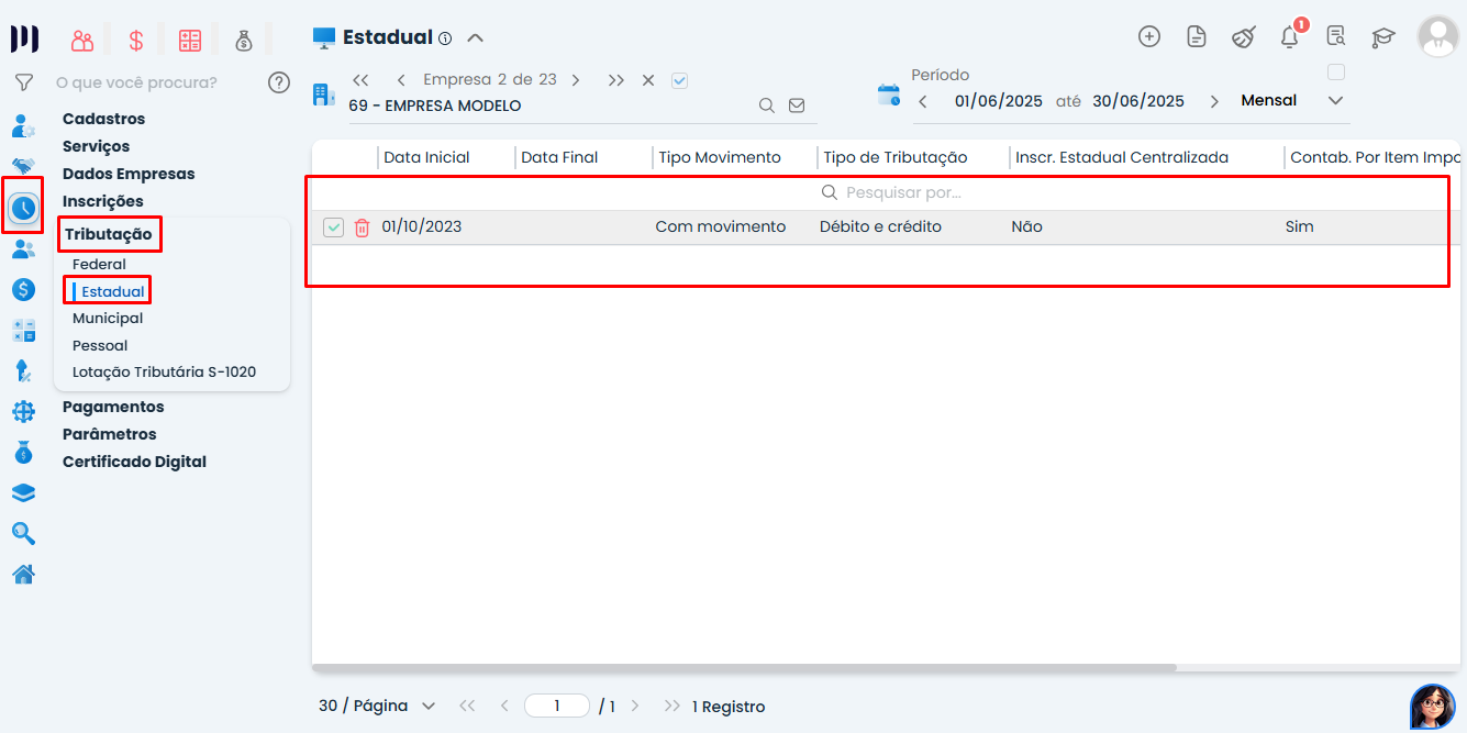 A imagem mostra onde você pode configurar no cadastro da tributação estadual os ajustes para não importar ICMS ST.